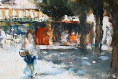 Vintage Landscape Oil Painting, Post-Impressionist Paris Cityscape, Paris School