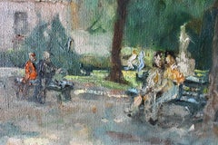 Vintage Landscape Oil Painting, Post-Impressionist Paris Cityscape, Paris School