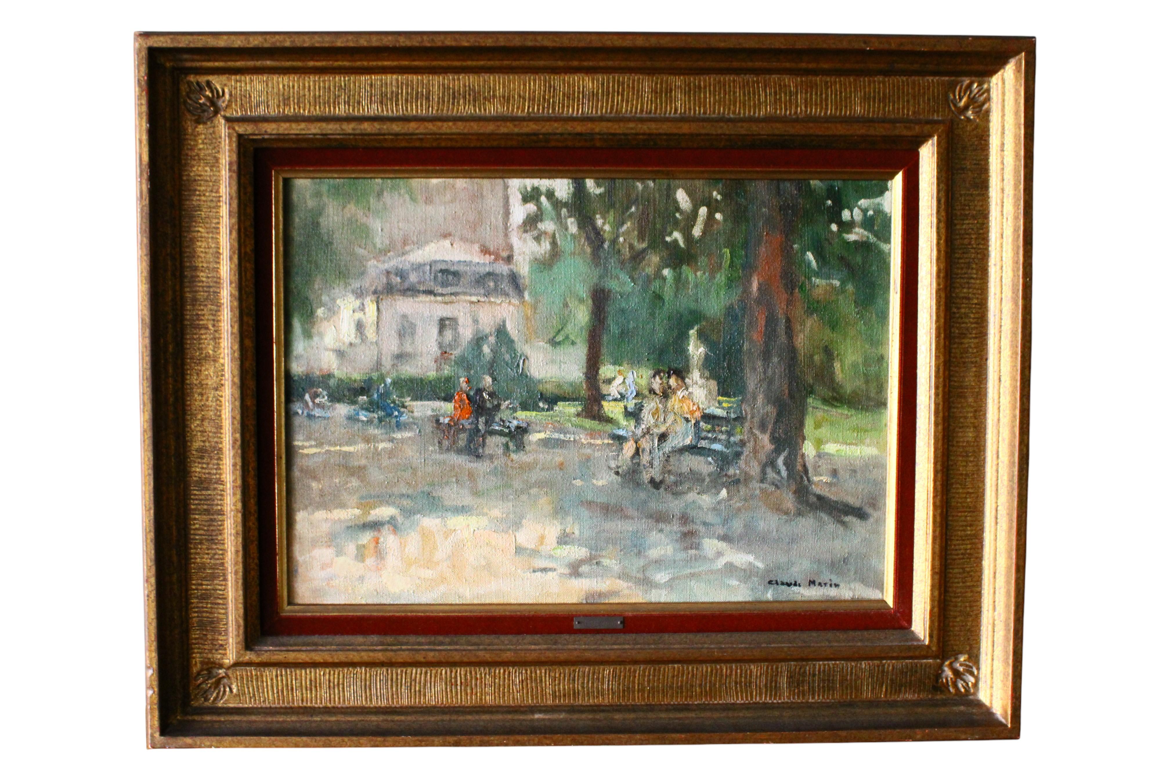 Vintage Landscape Oil Painting, Post-Impressionist Paris Cityscape, Paris School