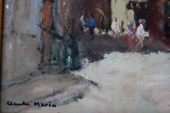 Vintage Paris Landscape Oil Painting, Signed, 1970s Post-Impressionist