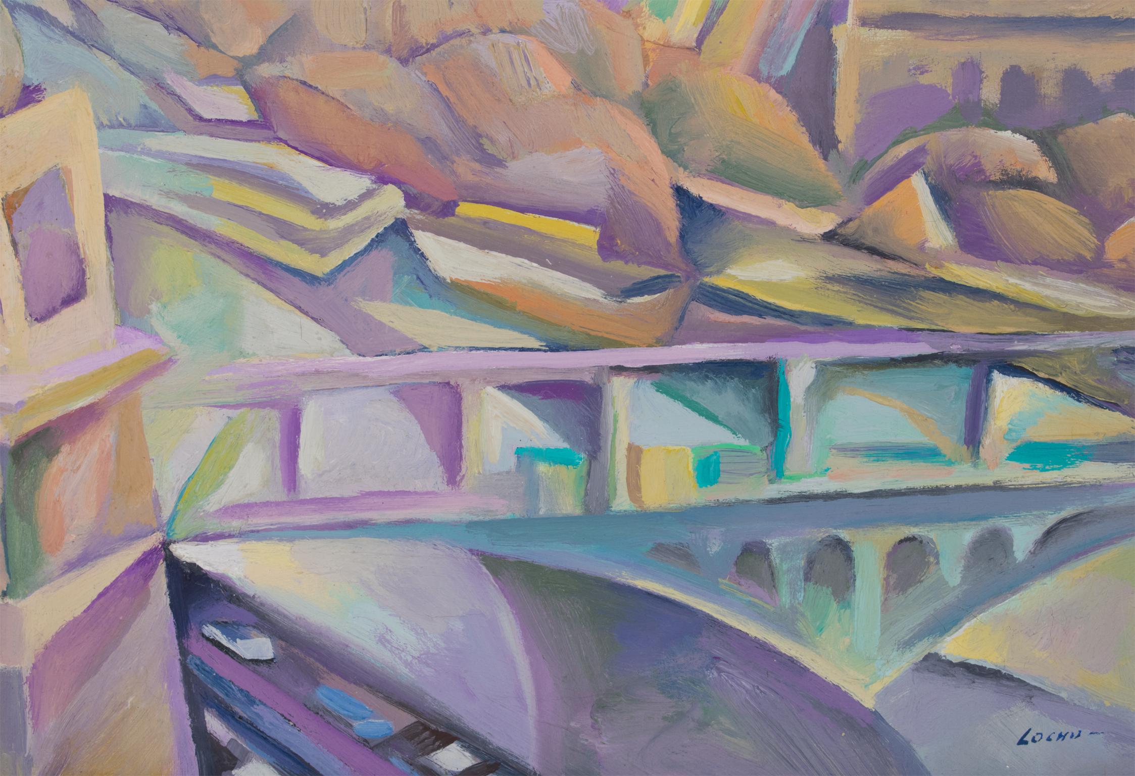 La Torre Eiffel amarilla, Pintura al óleo sobre lienzo de Claude-Max Lochu en venta 9