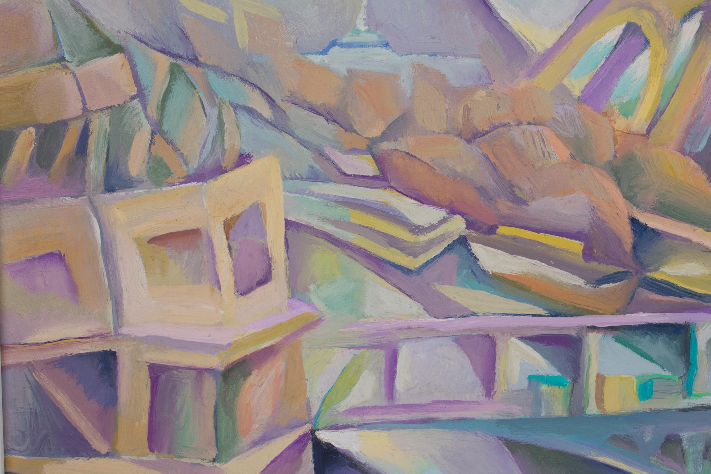 La Torre Eiffel amarilla, Pintura al óleo sobre lienzo de Claude-Max Lochu en venta 8