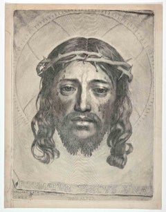 Jesus Christ - Original Etching after Claude Mellan - 18th Century