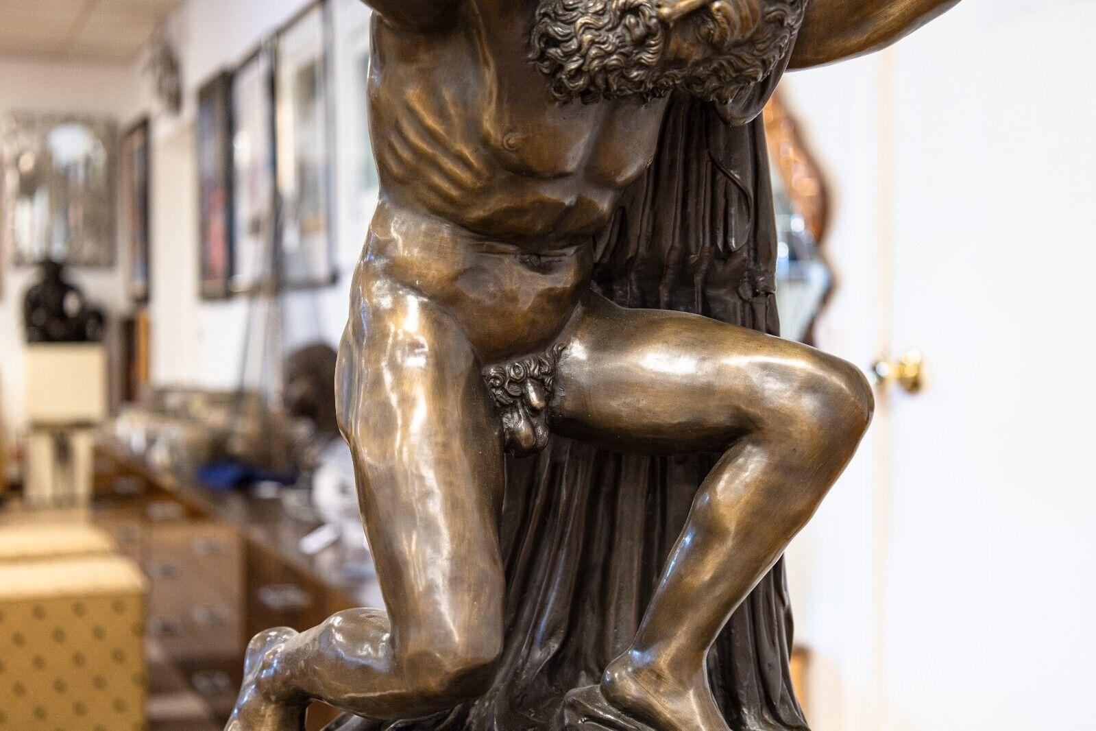 Claude Michel Clodion After Altlas Bronze Figurative Sculpture 1890s For Sale 3
