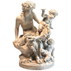 Claude Michel Clodion:: groupe de sculptures "Après" "Famille De Faunes"