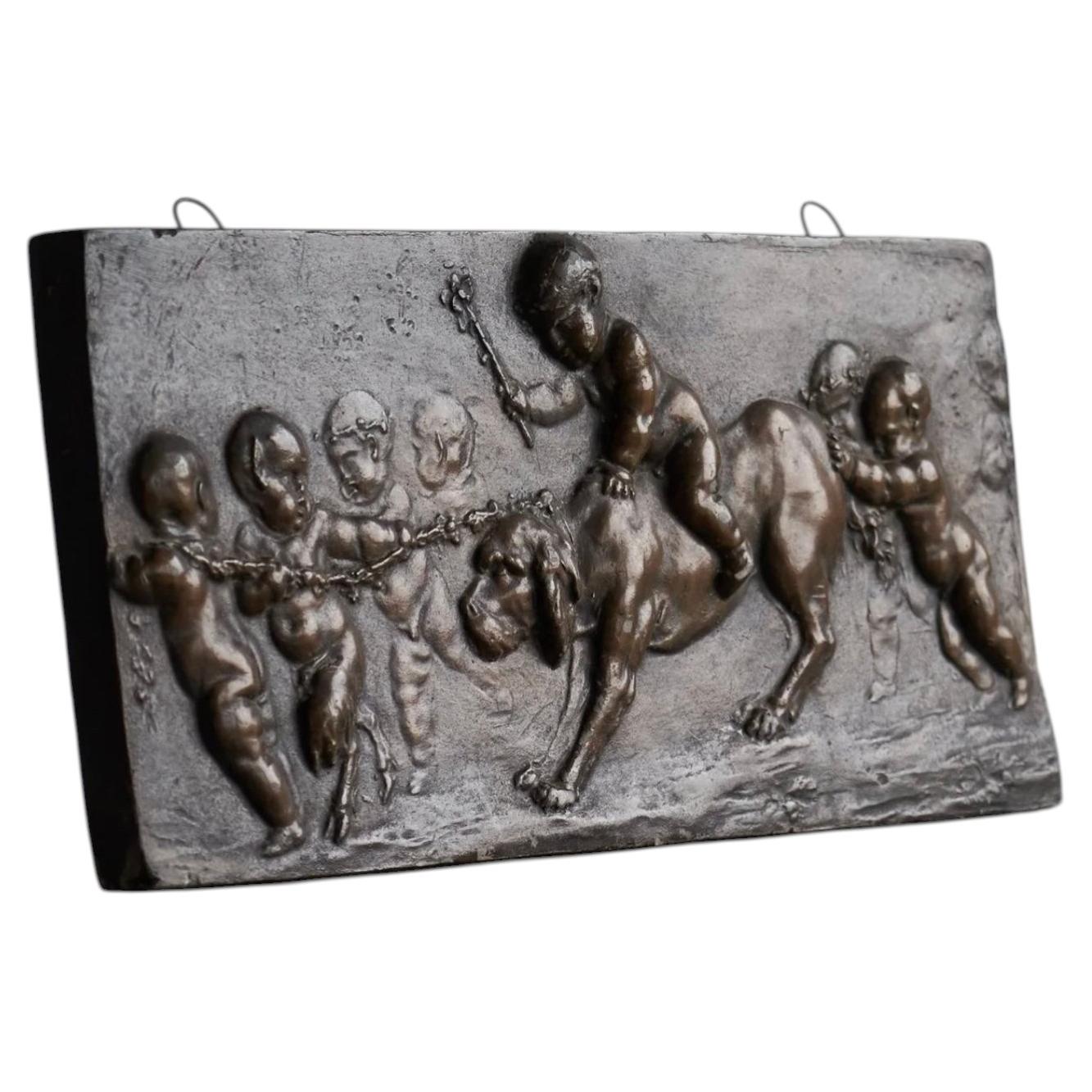 Claude Michel Clodion Bas Relief Plaque in Bronze 19th Century