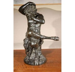 Early 19th c., Bronze Satyr Sculpture