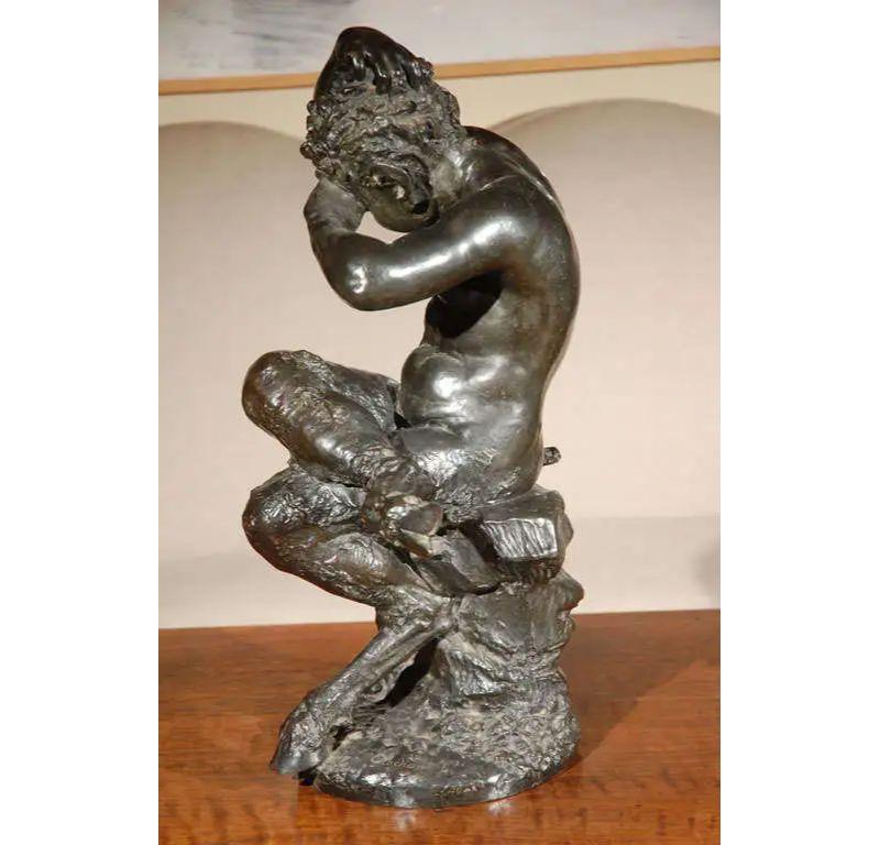 Early 19th c., Bronze Satyr Sculpture For Sale 4