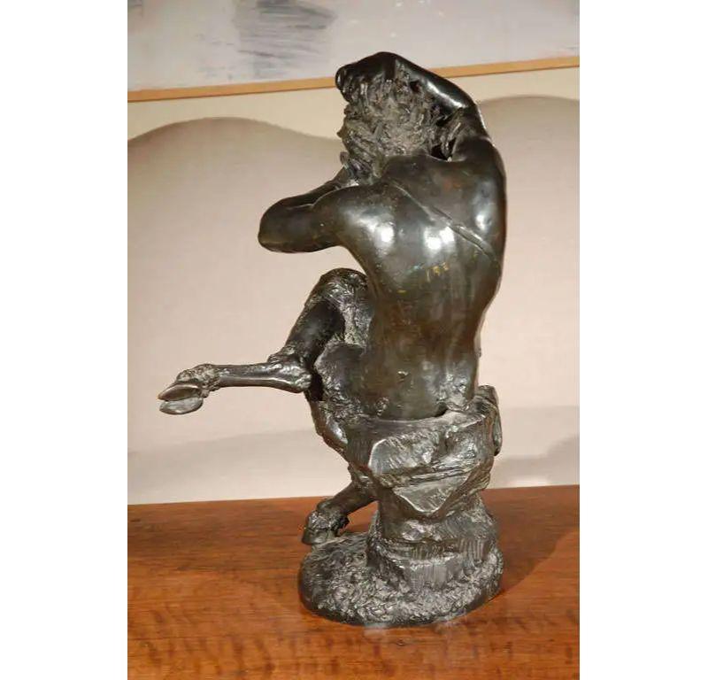 Early 19th c., Bronze Satyr Sculpture For Sale 5