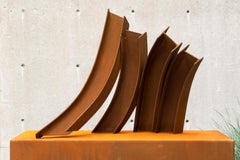 Divergence - contemporary, geometric, abstract, Corten steel, outdoor sculpture