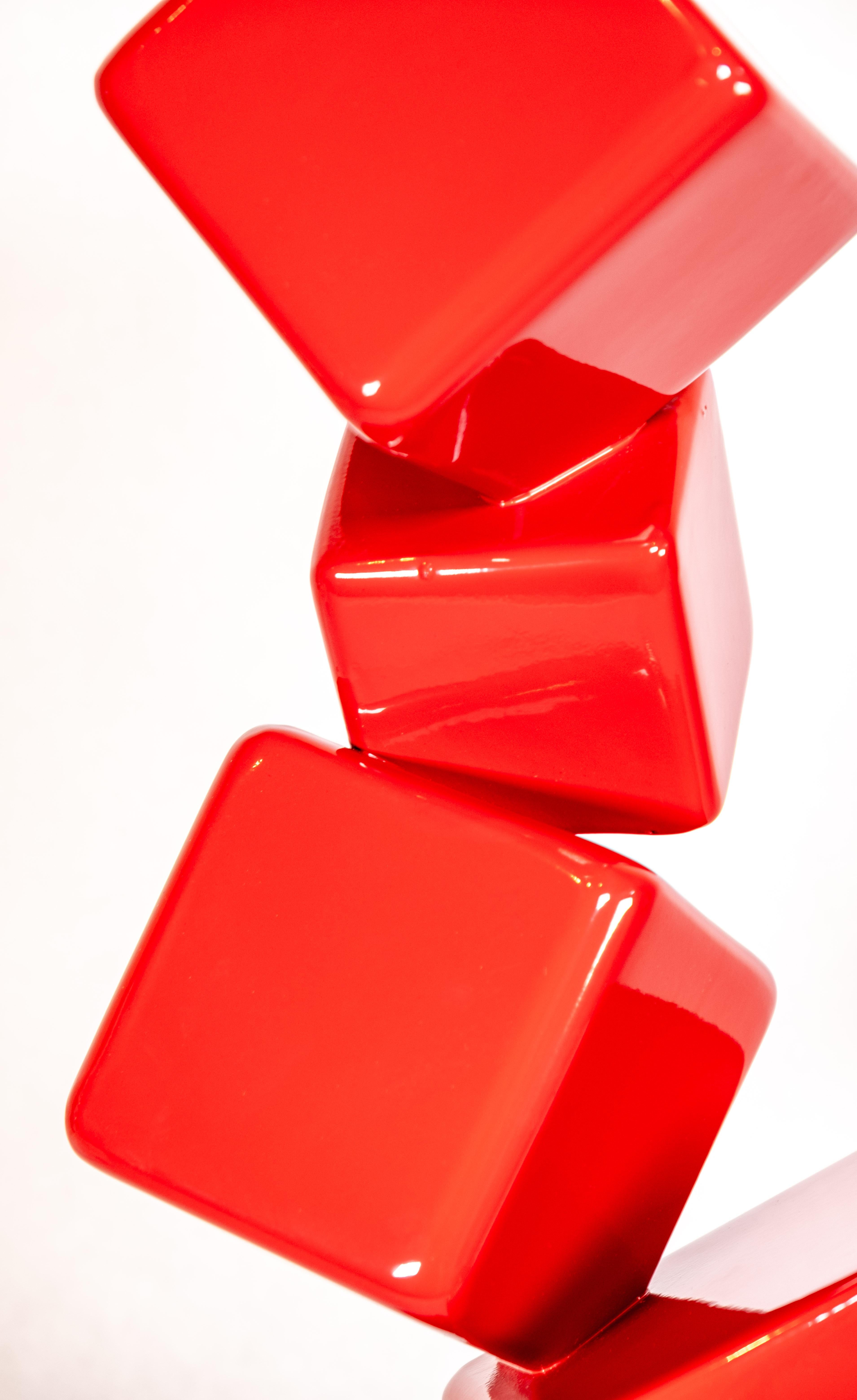 Effervescence V, petite sculpture géométrique, abstraite en acier revêtu de poudre en vente 3