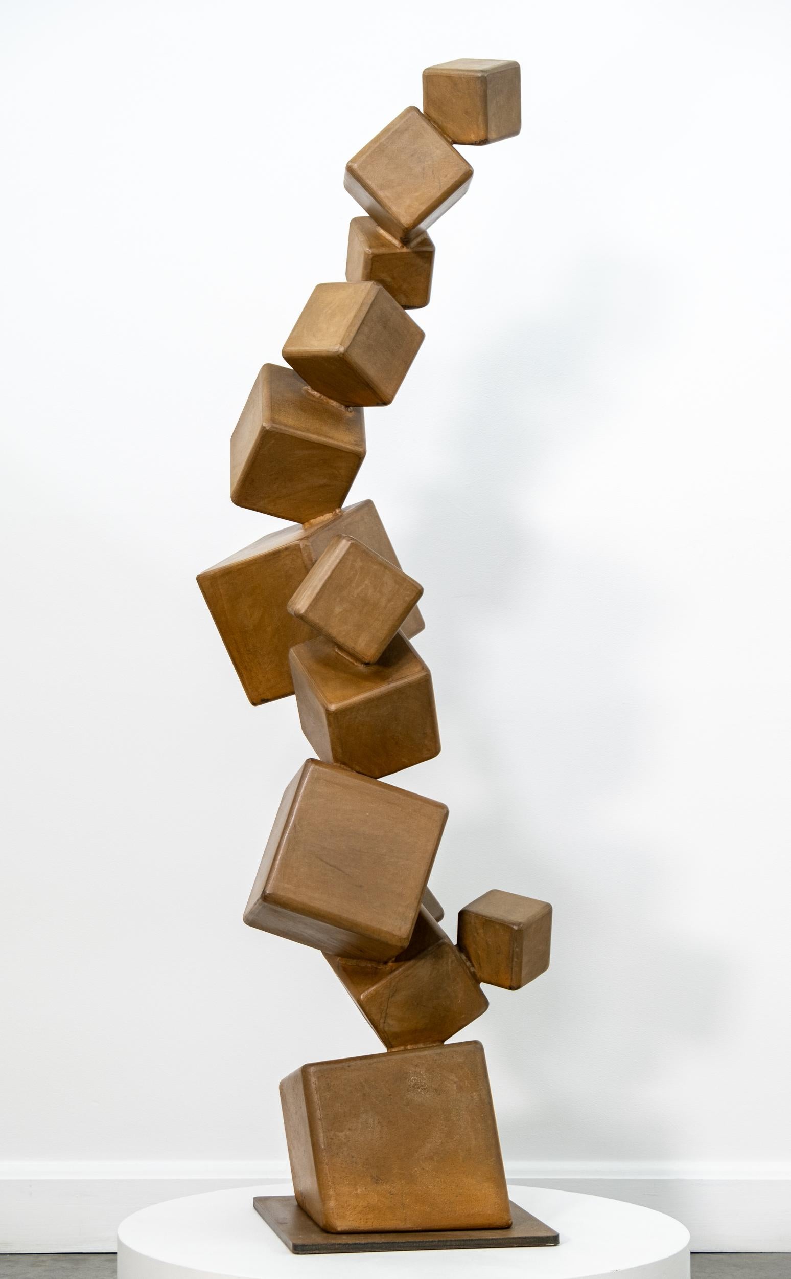 Embrasement (Ignite) - tall, contemporary, abstract, Corten steel sculpture 1