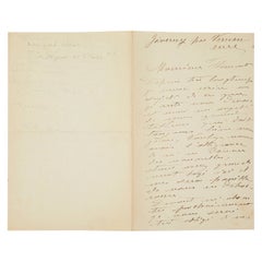 Claude Monet Lettera scritta e firmata a mano