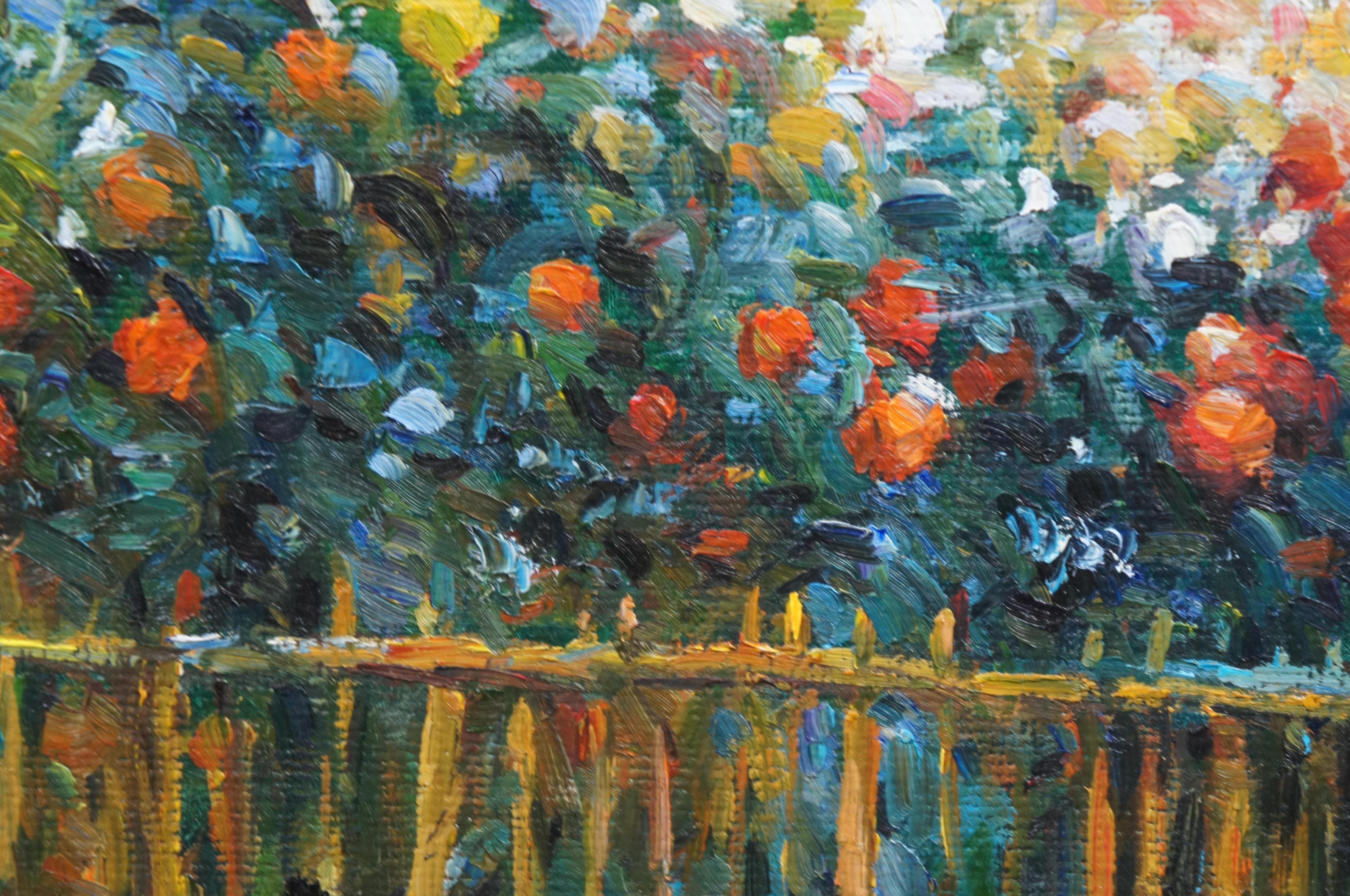 Claude Monet in the Argenteuil Garden Oil Painting After Pierre Auguste Renoir 4