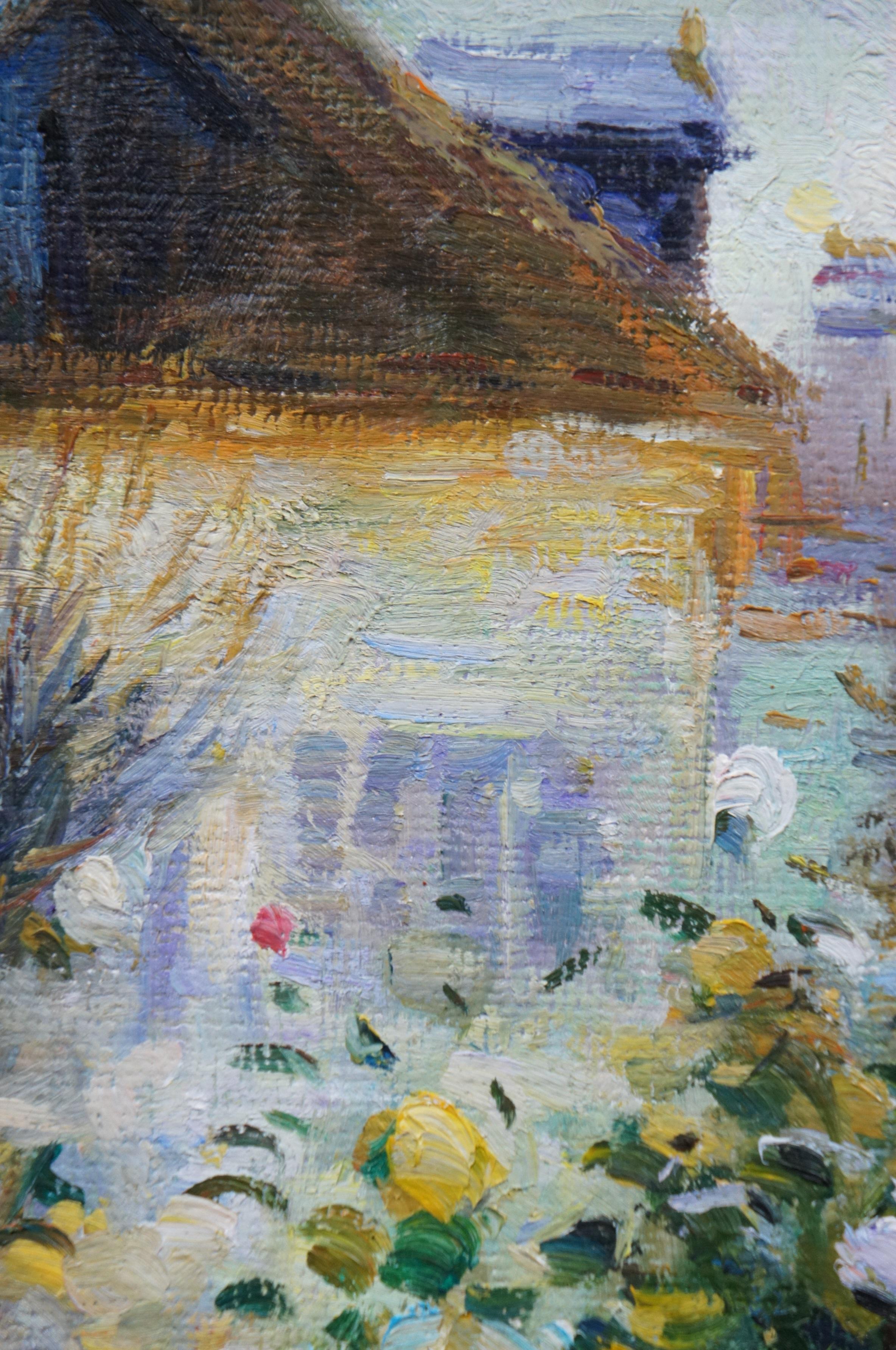 Claude Monet in the Argenteuil Garden Oil Painting After Pierre Auguste Renoir 5
