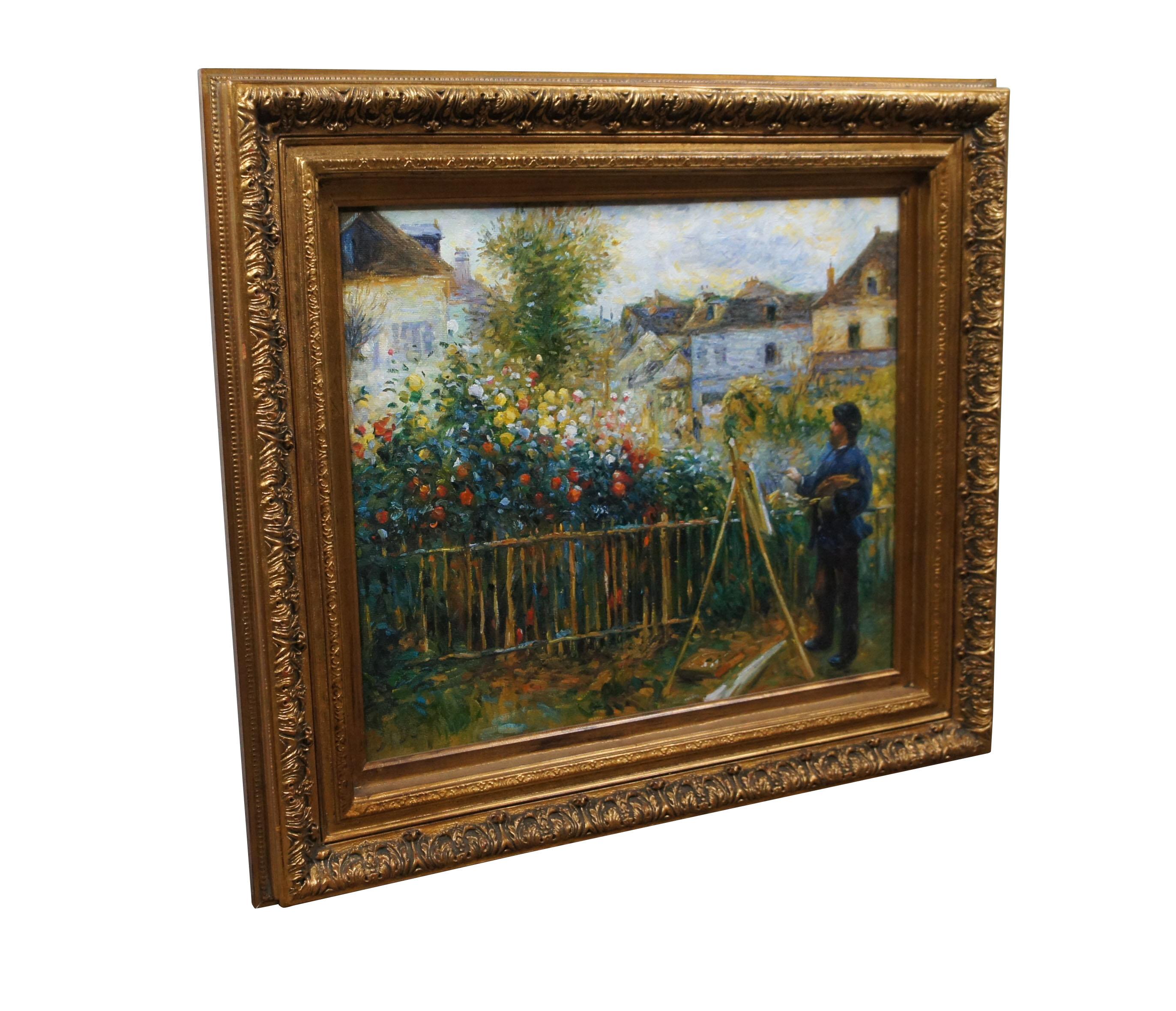 Vintage 20th century Impressionist oil painting on canvas after 