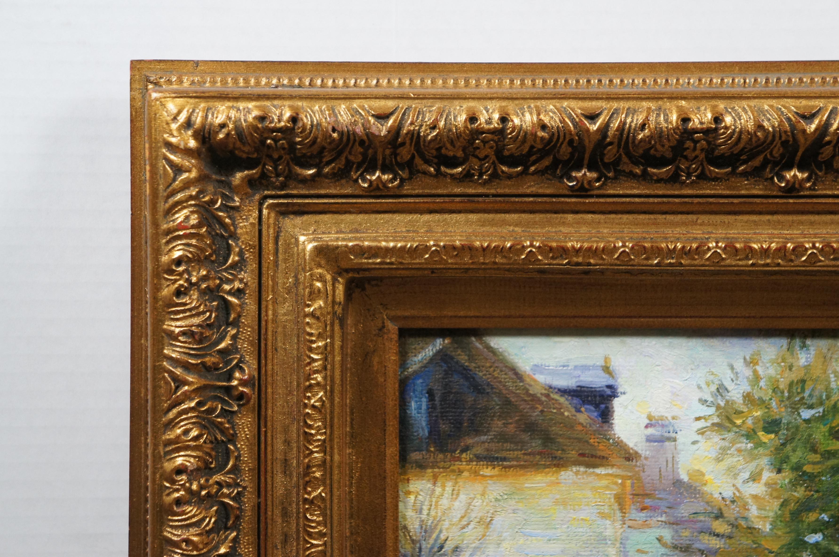 Claude Monet in the Argenteuil Garden Oil Painting After Pierre Auguste Renoir 1