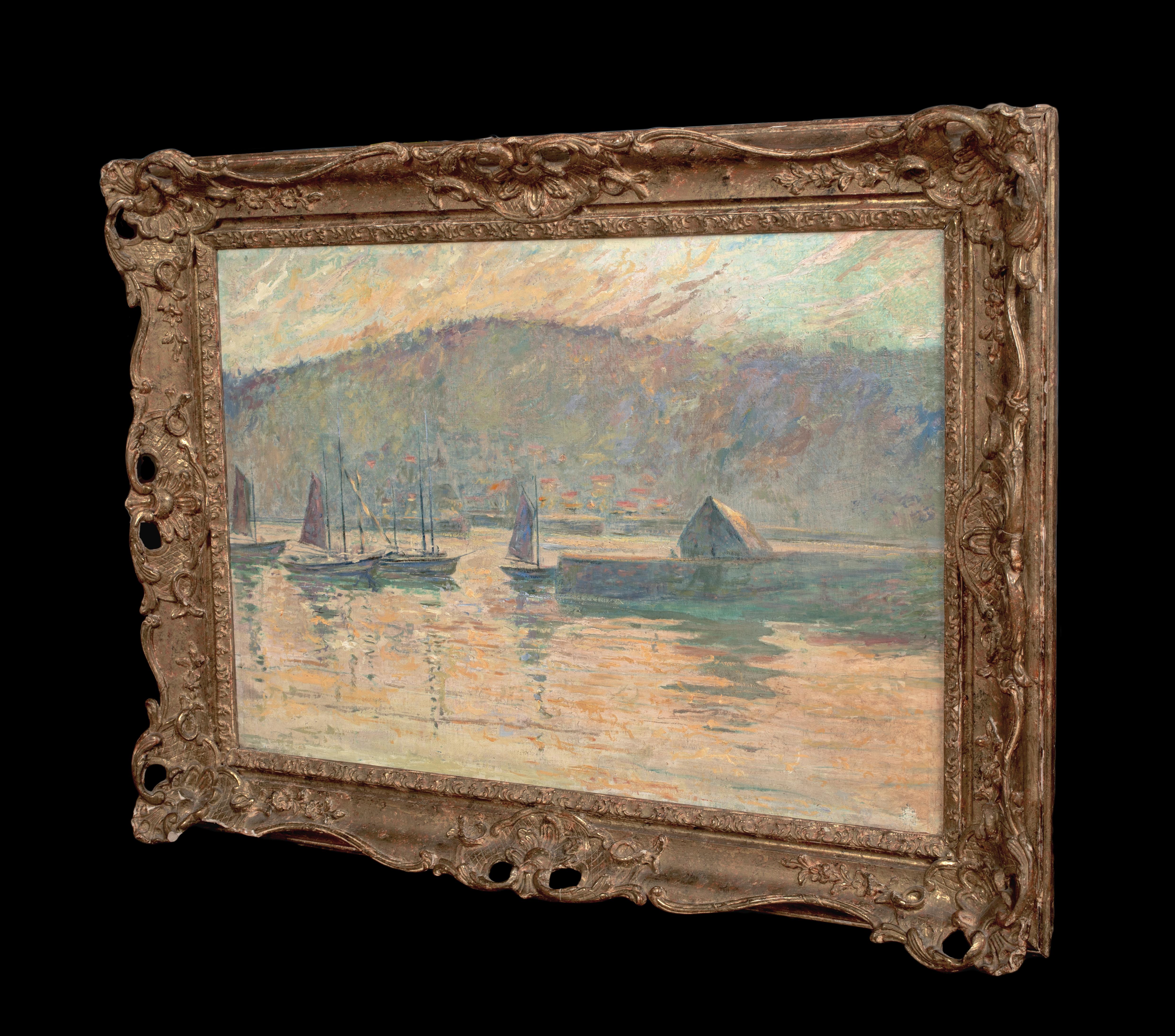 Barcos En Un Puerto Siglo XIX Escuela de CLAUDE MONET 4