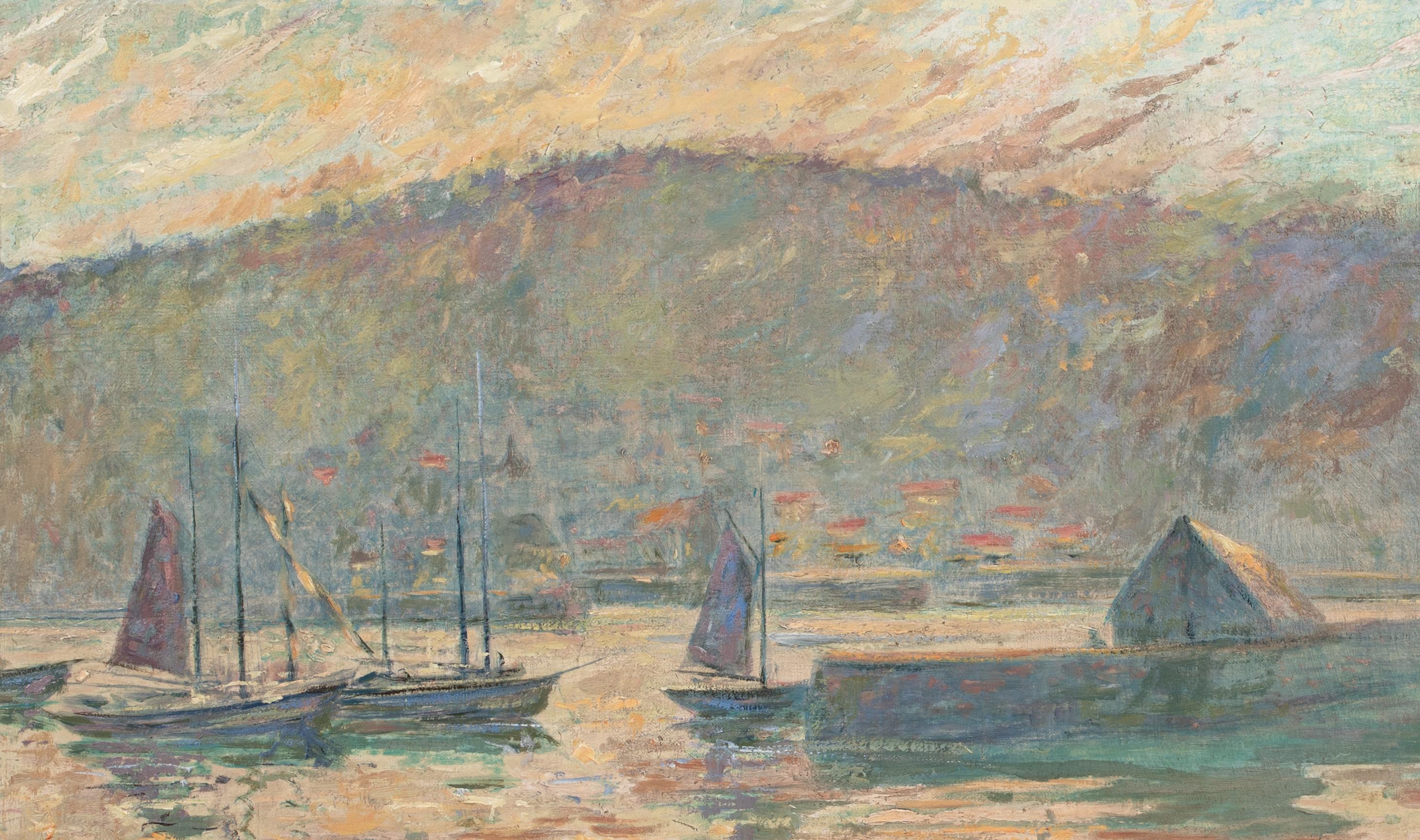 Barcos En Un Puerto Siglo XIX Escuela de CLAUDE MONET 5