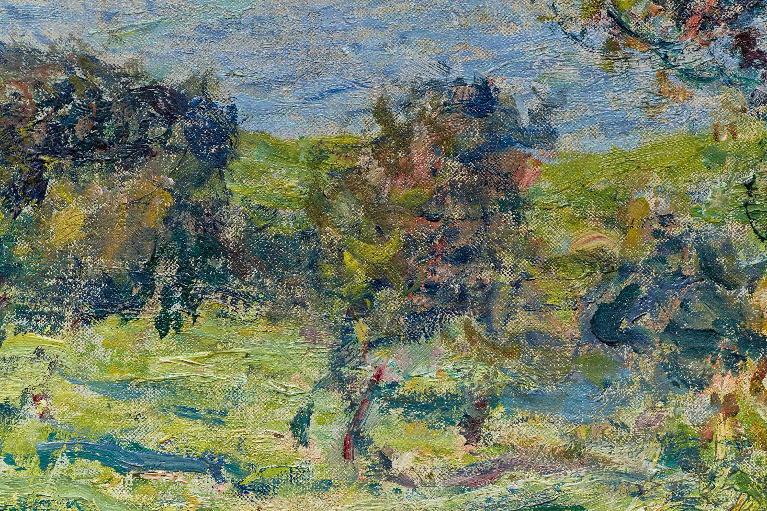 Coup de vent - Brown Landscape Painting by Claude Monet
