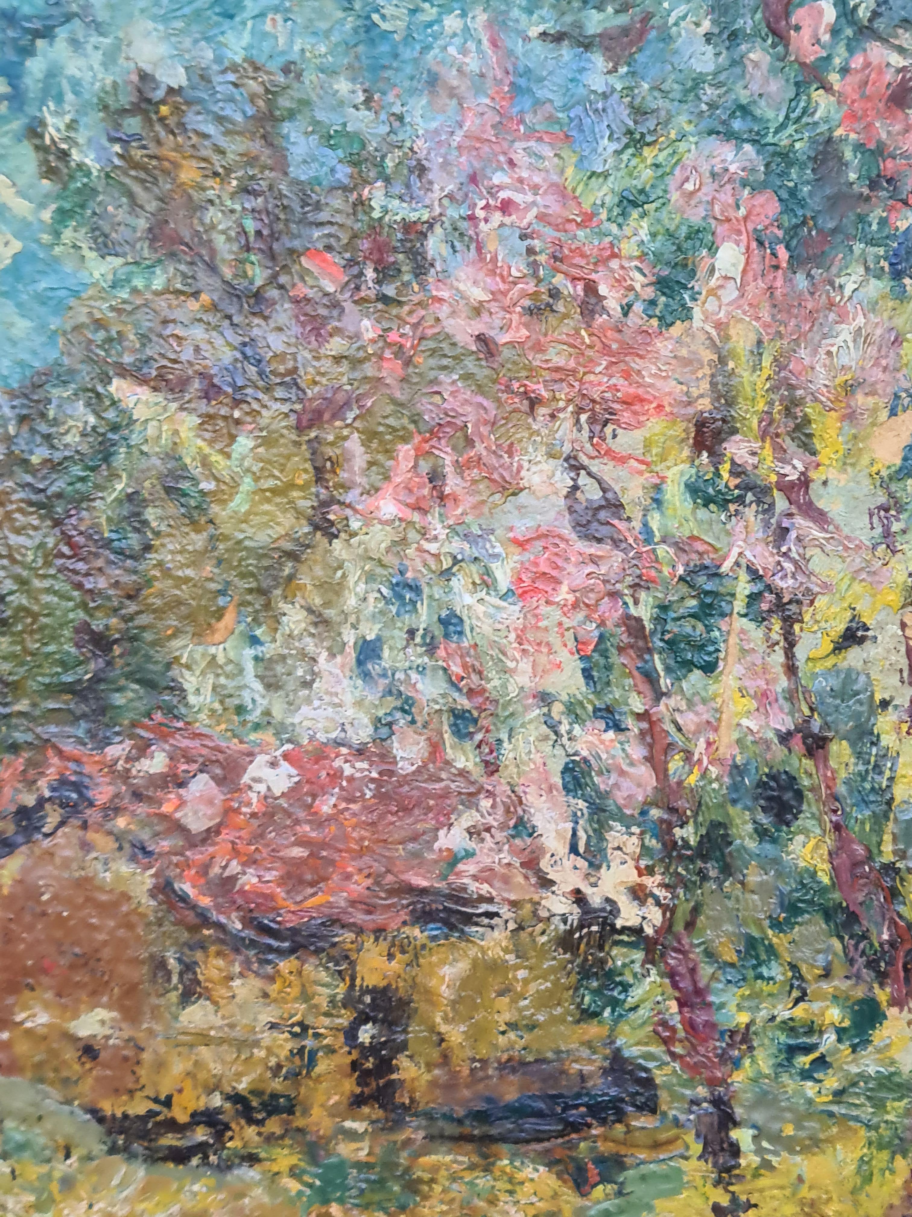 Französischer Landschaftsimpressionismus, Ein Landhaus in der Normandie. (Impressionismus), Painting, von Claude Monet
