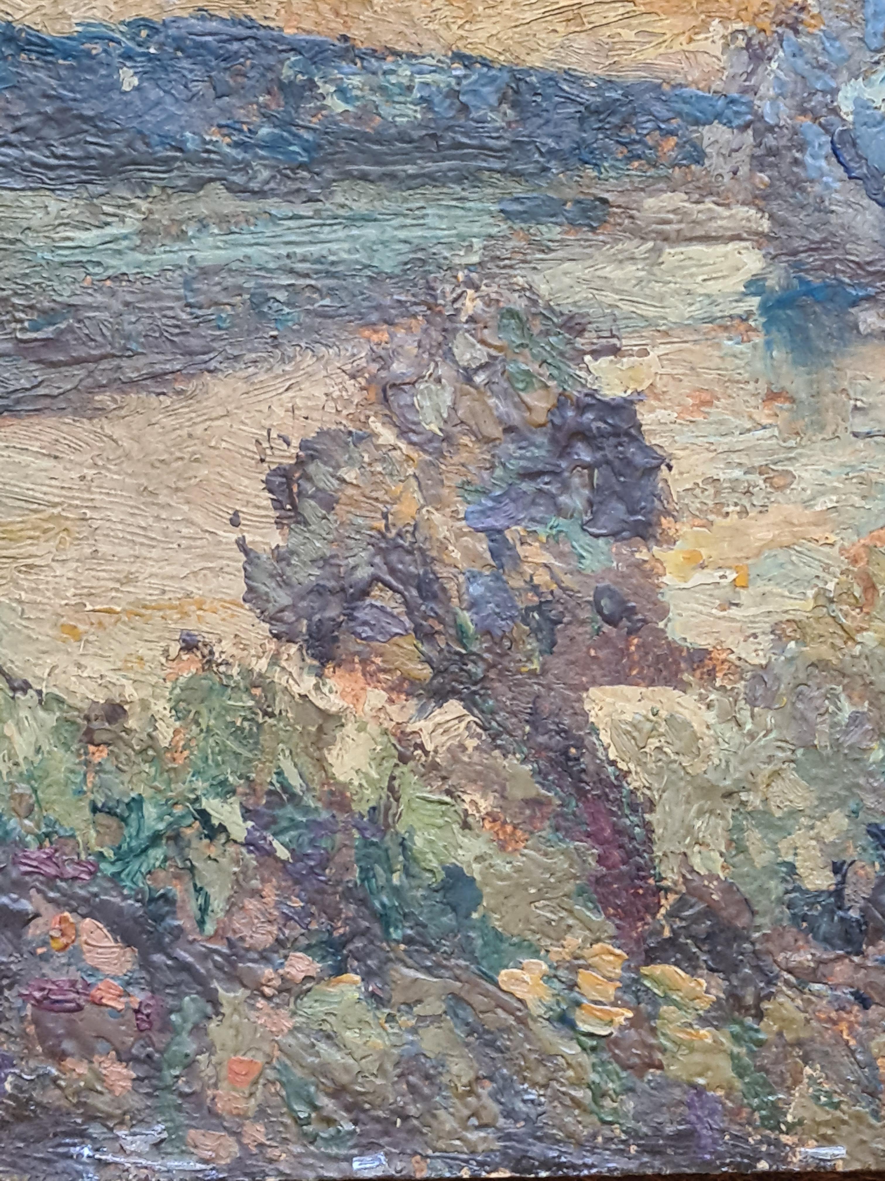 Französischer Impressionist Flusslandschaft, Pappeln am Ufer des Flusses Epte (Impressionismus), Painting, von Claude Monet