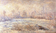 1986 Claude Monet 'Frost near Vetheuil' Impressionism Offset Lithograph
