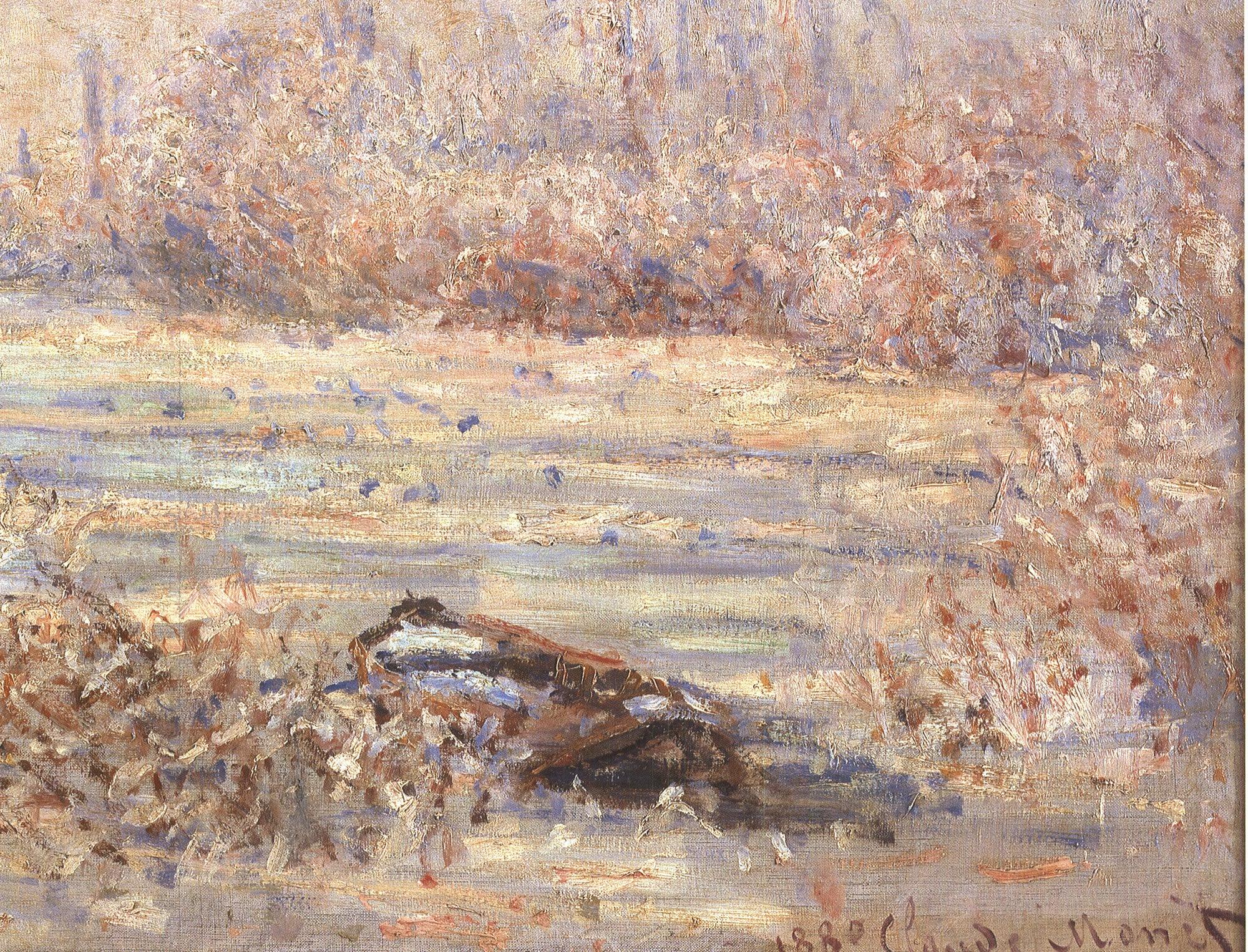 1986 Claude Monet 'Gelo vicino a Vetheuil' Impressionismo Litografia offset 3
