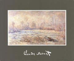 1986 Claude Monet 'Frost near Vetheuil' Impressionism Offset Lithograph