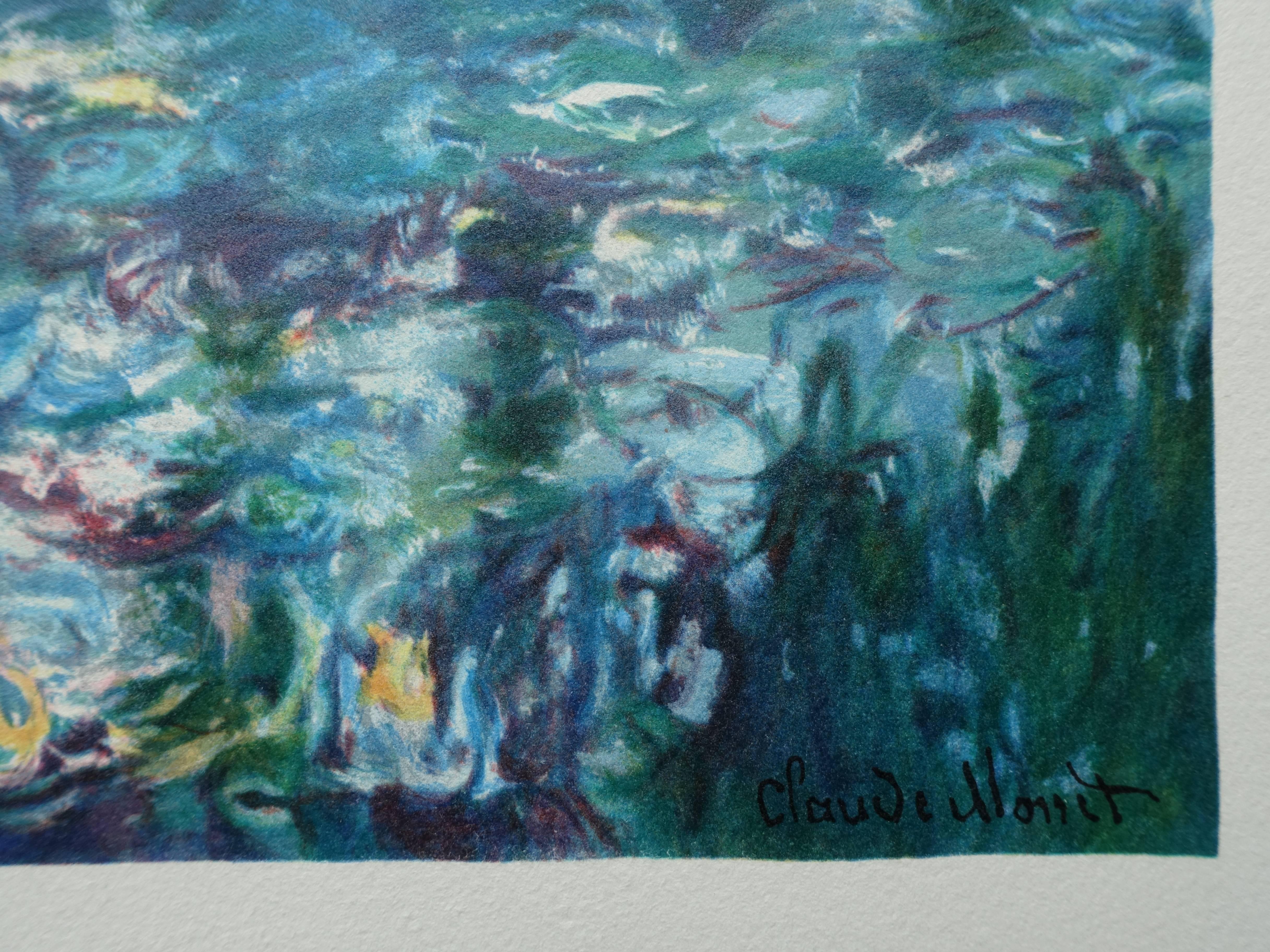 Le ninfe di Giverny - Litografia - 300 copie - Print di Claude Monet