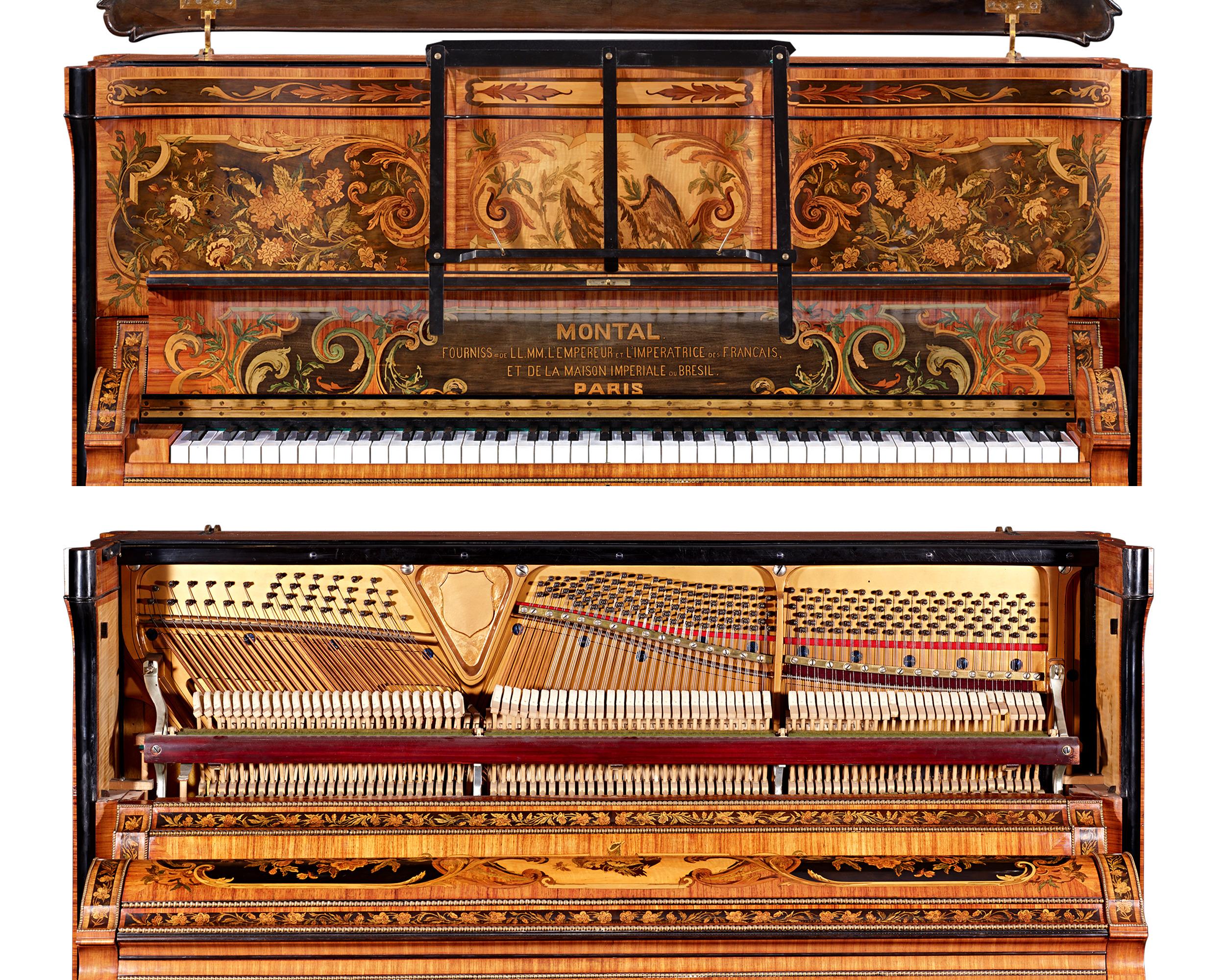 Claude Montal Exposition Universelle Piano In Excellent Condition For Sale In New Orleans, LA