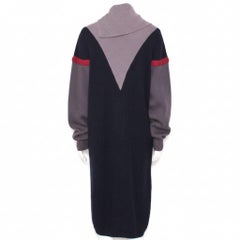 Claude Montana Vintage Autumn-Winter 1981-1982 Wool Knit Sweater Dress