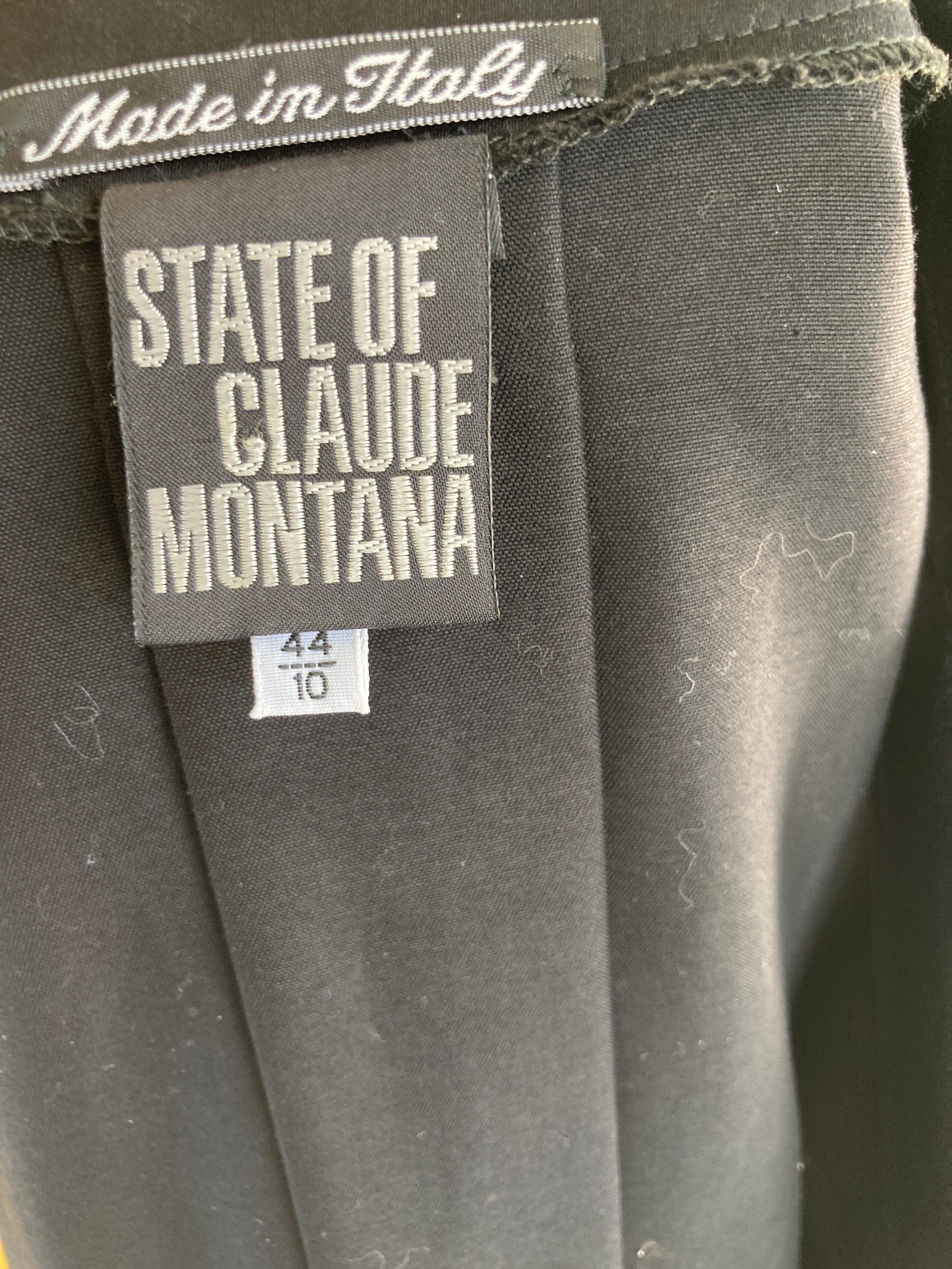 Claude Montana Black Cocktail Dress For Sale 15