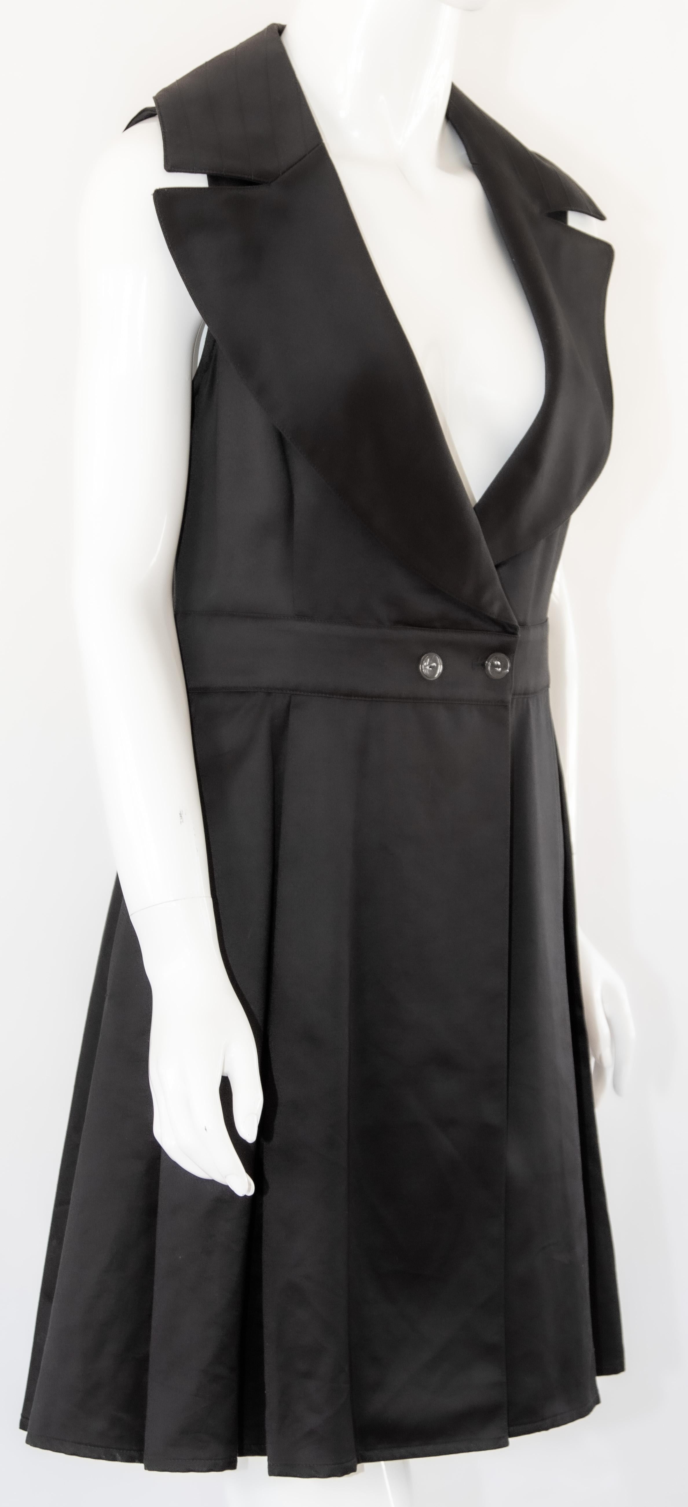 Claude Montana Black Cocktail Dress In Good Condition For Sale In North Hollywood, CA