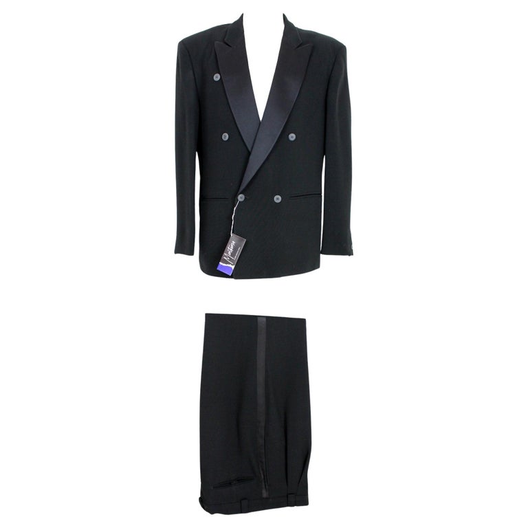 Claude Montana Wool Satin Fitted Tuxedo Jacket Black main image 1