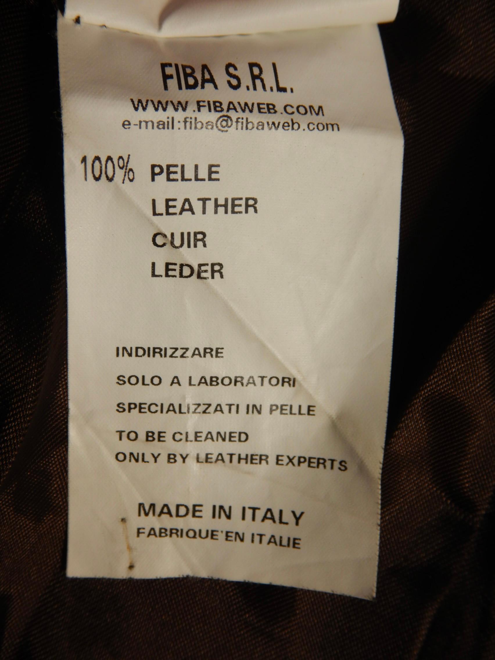Claude Montana Blu Black Leather Jacket Skirt Suit For Sale 13