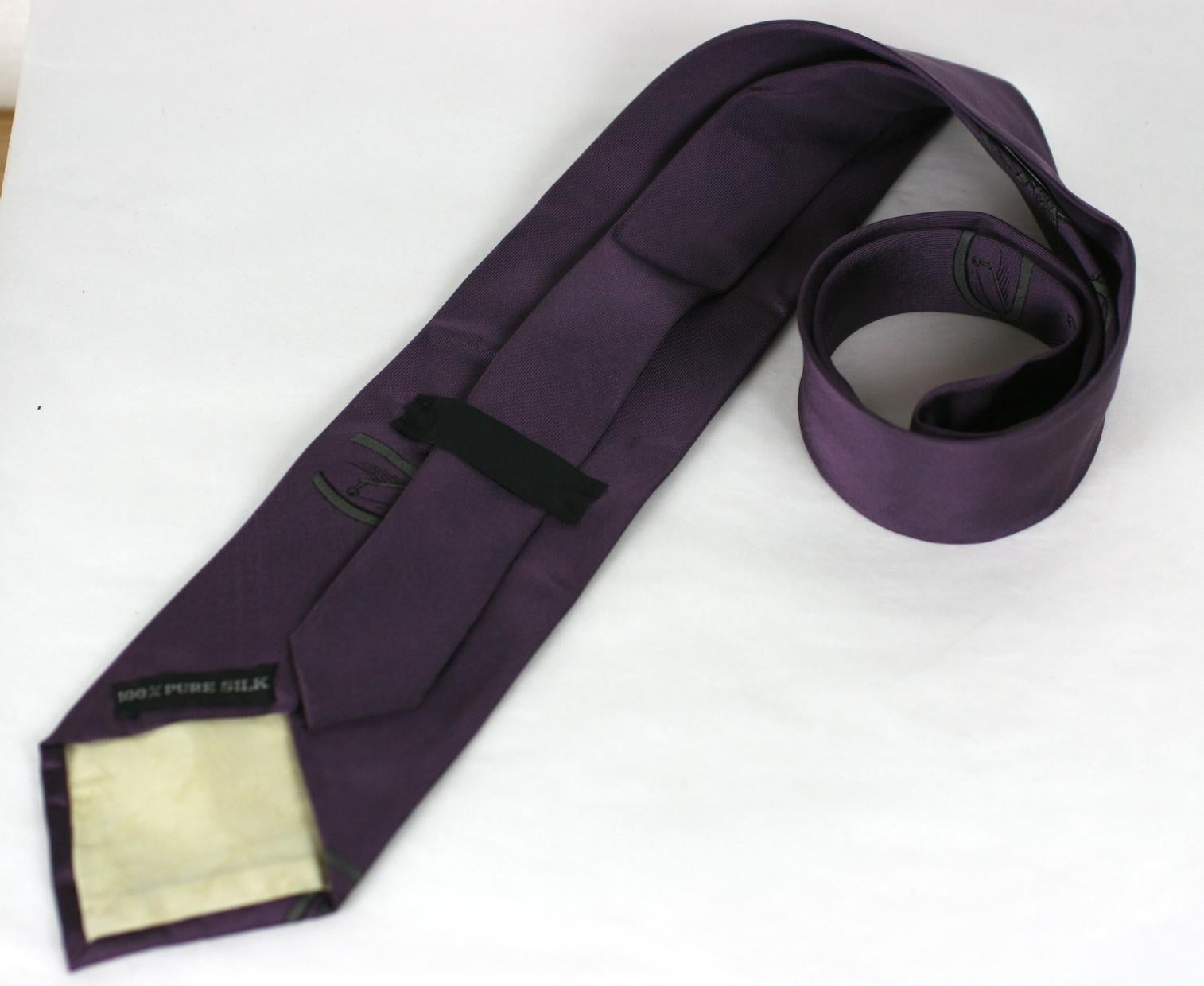 Black Claude Montana Bold Novelty Tie  For Sale