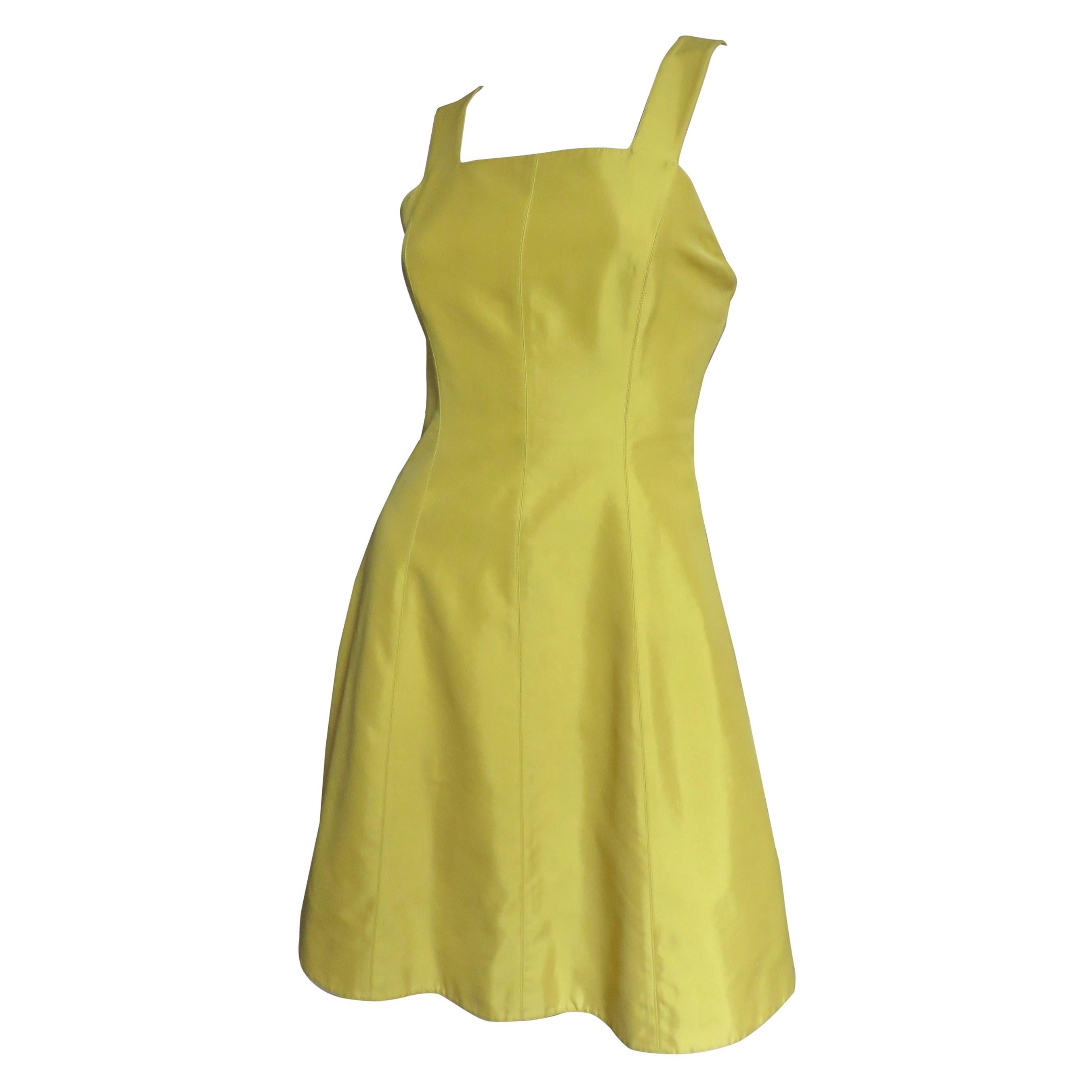 Claude Montana Silk Dress with Cut out Back  For Sale