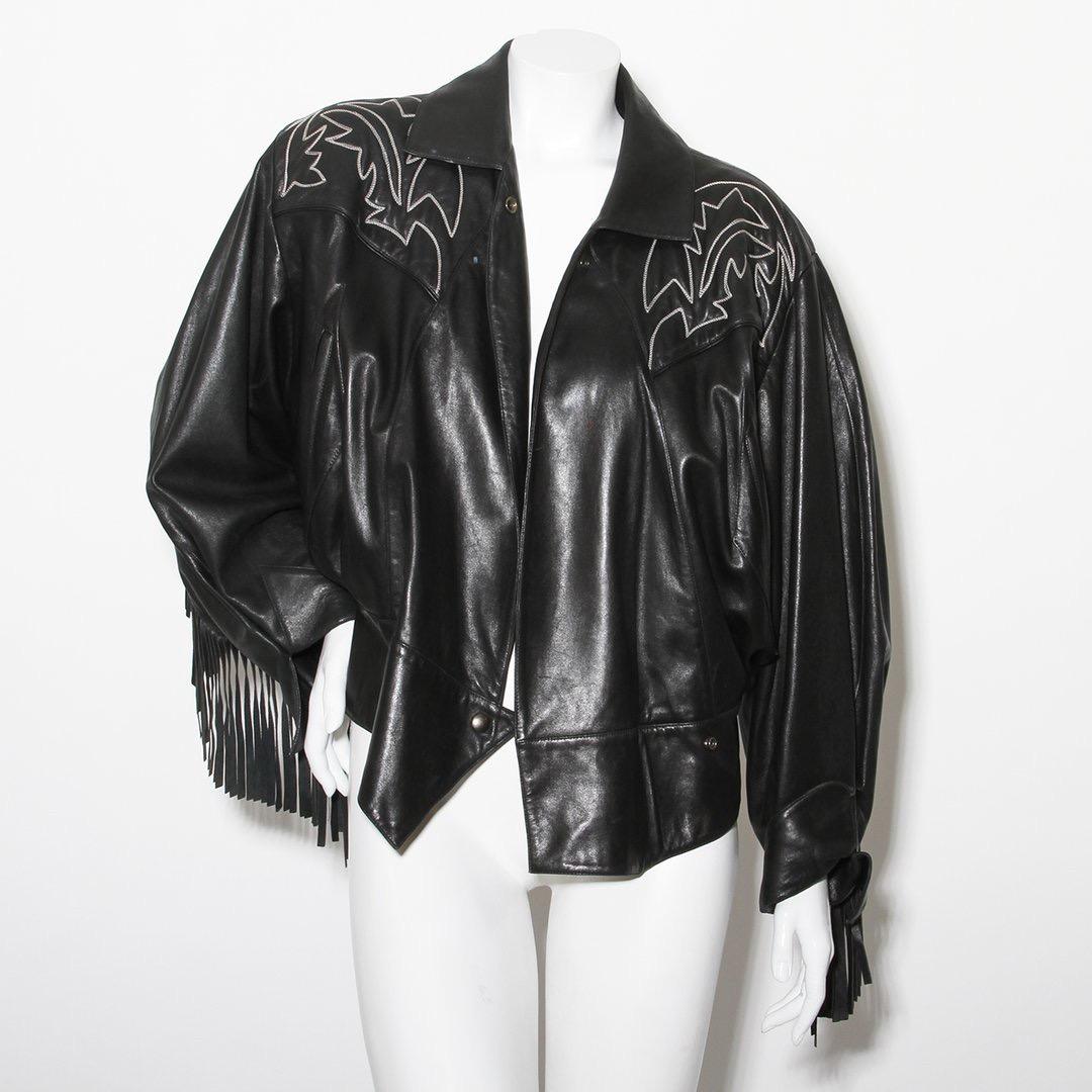 Claude Montana Fall/Winter 1984 Lambskin Leather Western Motif