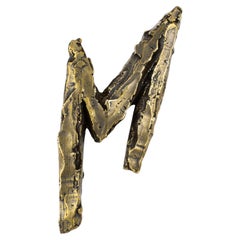 Claude Montana for Claire Deve Oversized Gilded Resin Pin Brooch