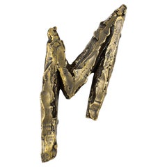 Claude Montana for Claire Deve Oversized Gilded Resin Pin Brooch