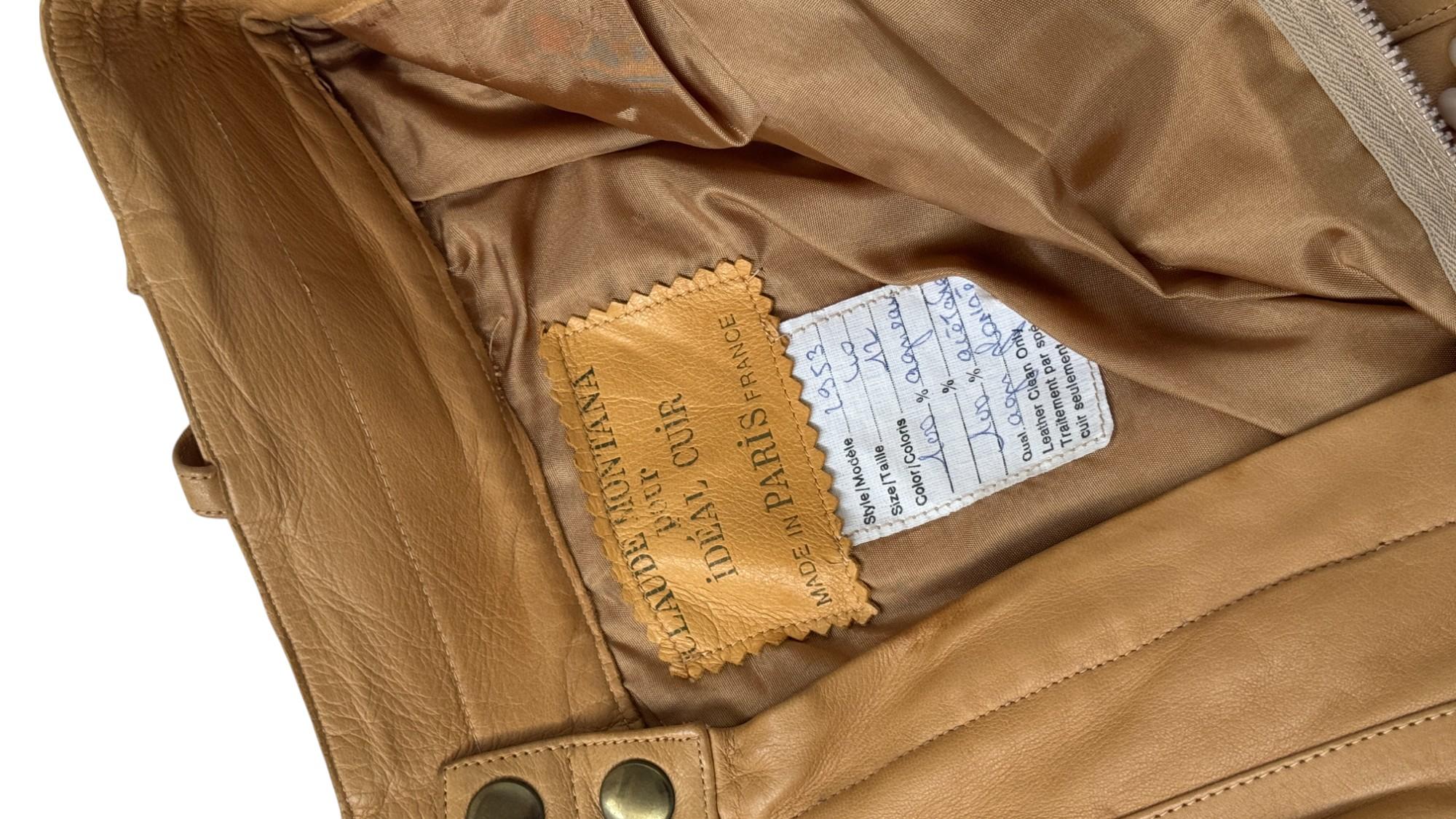 Claude Montana for Idéal Cuir Paris - Vintage High-Waisted Leather Shorts For Sale 6