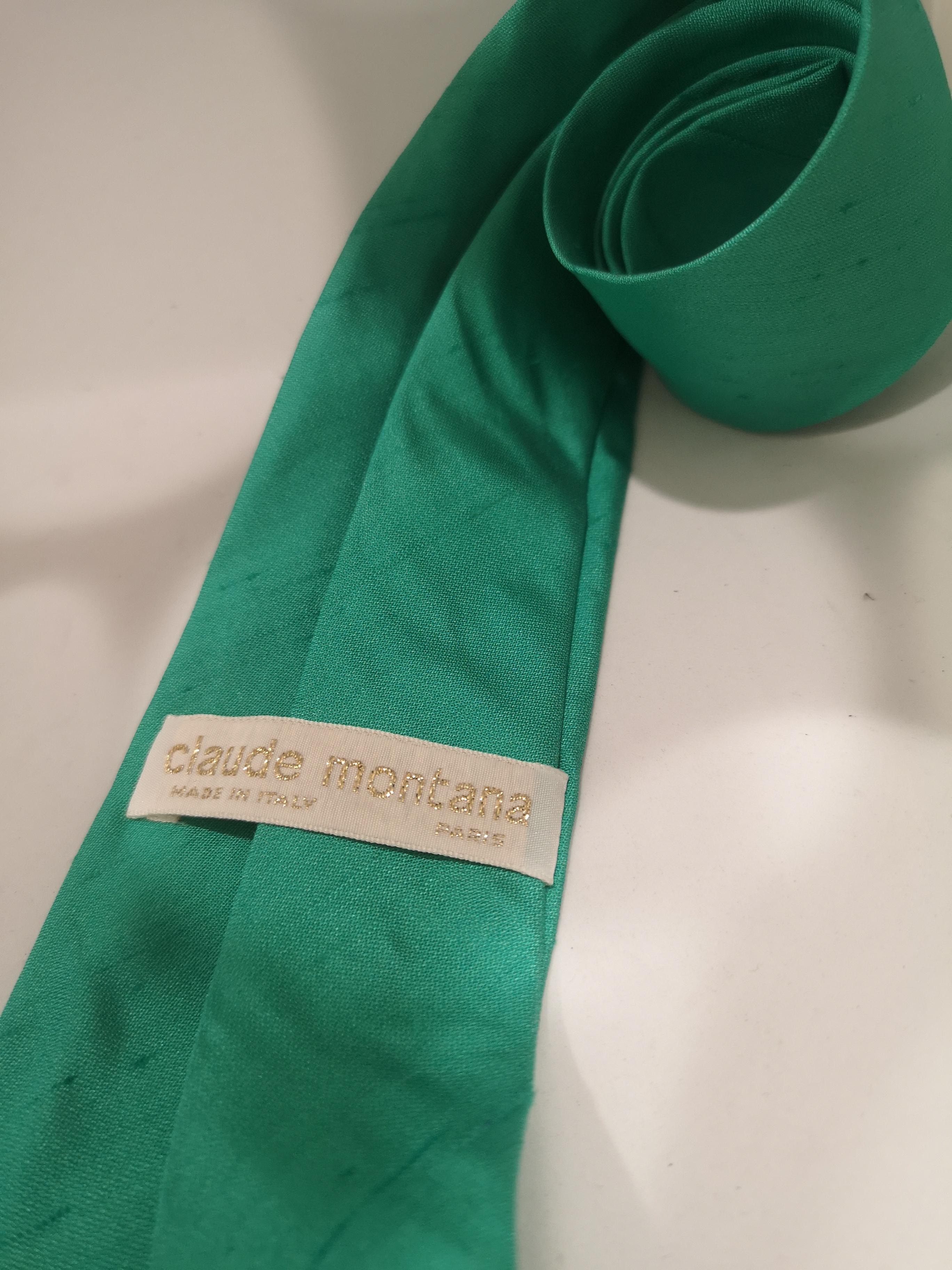 Green Claude Montana green tie