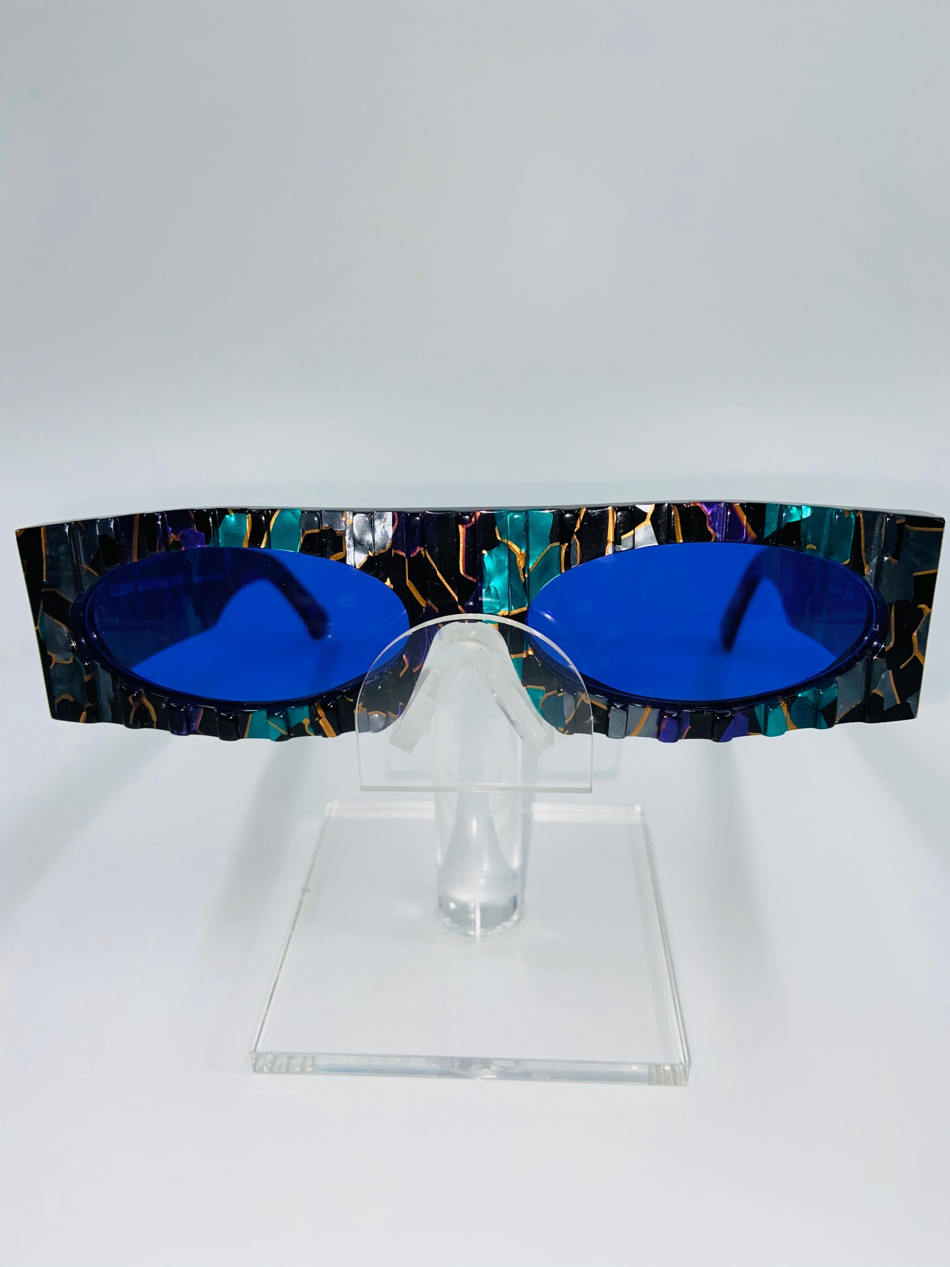 Claude Montana / Mikli New Wave 1980's Vintage Multi Colored Textured Frames 1