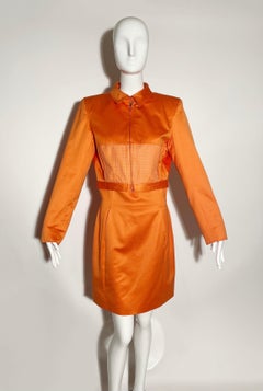Claude Montana Orange Skirt Suit