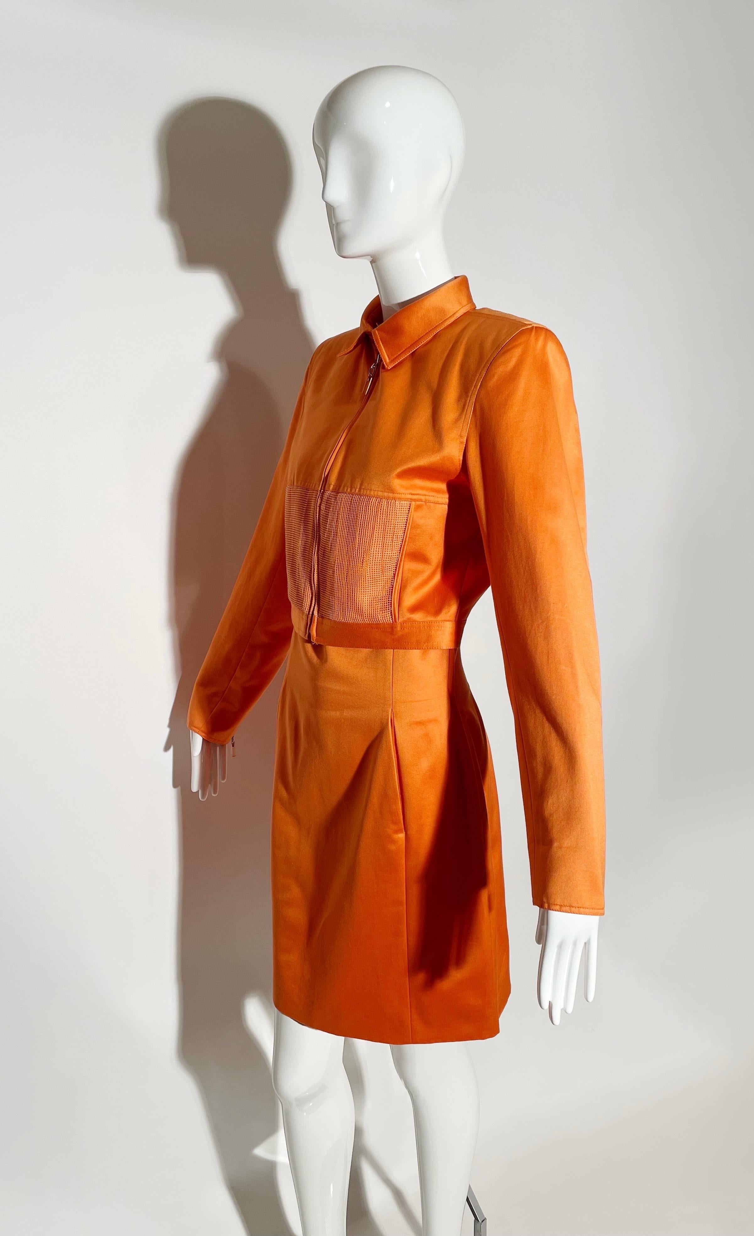 Claude Montana Orange Skirt Suit  For Sale 1