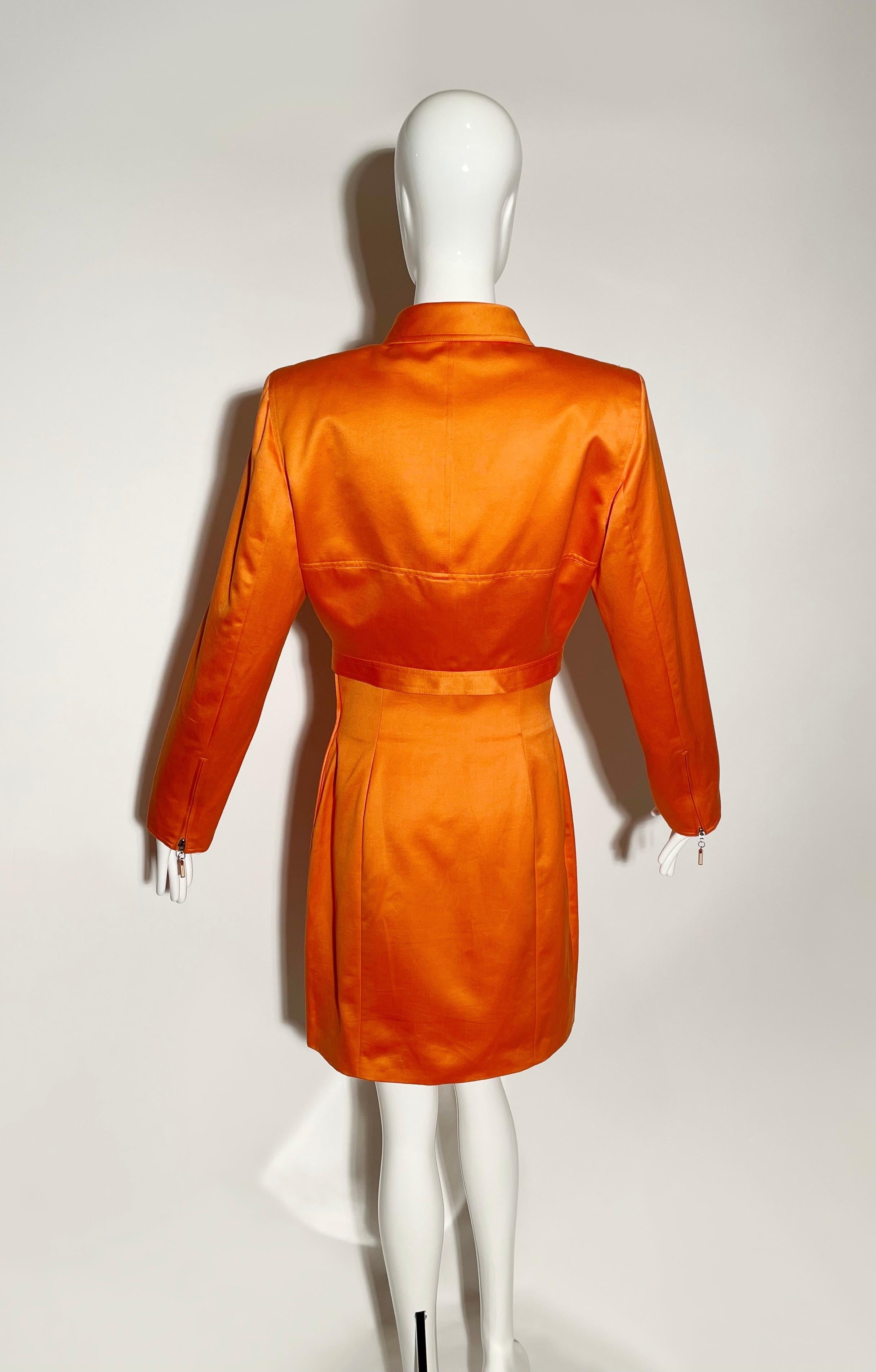Claude Montana Orange Skirt Suit  For Sale 2