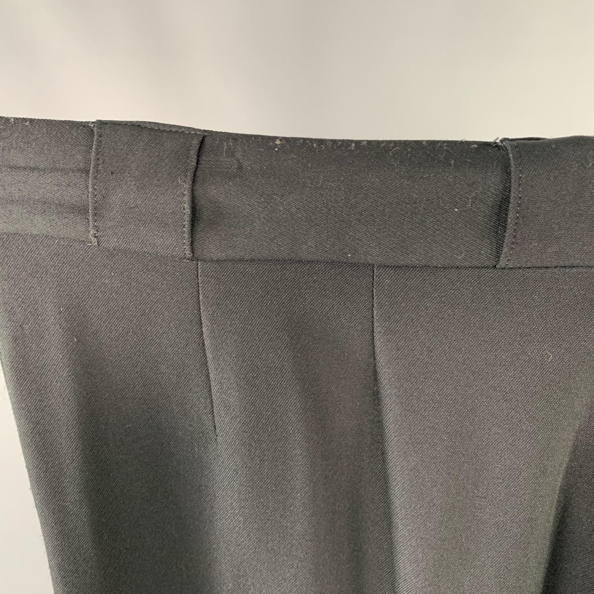 Nero Claude Montana Taglia 36 Pantaloni neri a zampa d'elefante in vendita
