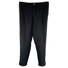 CLAUDE MONTANA Größe 36 Schwarzes flaches Kleid mit flacher Vorderseite