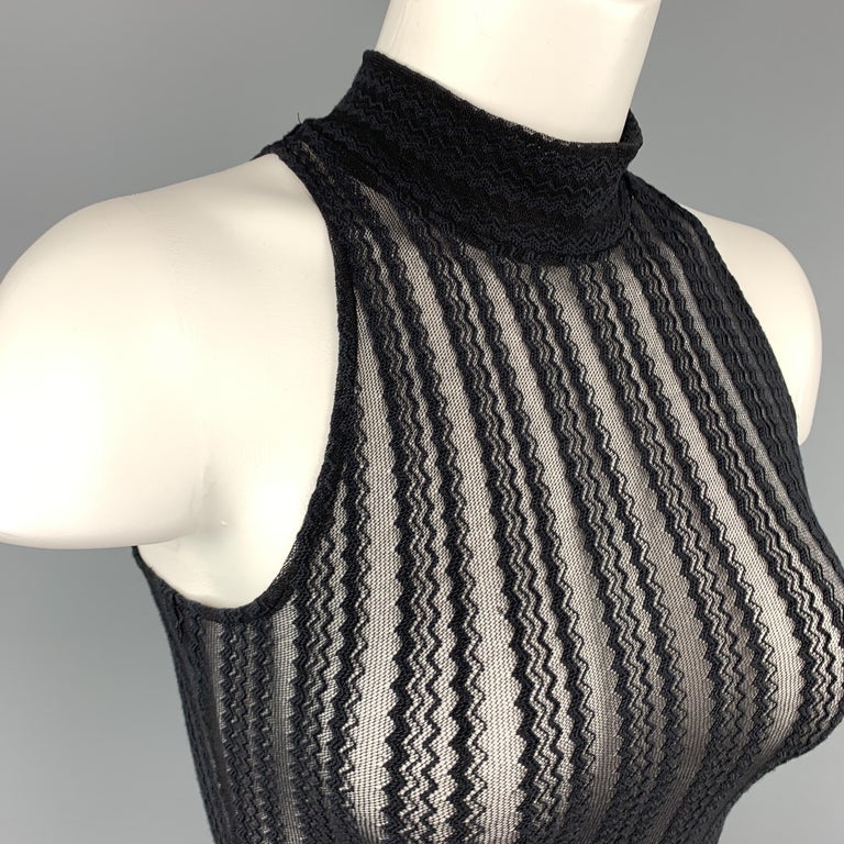 mesh mock neck